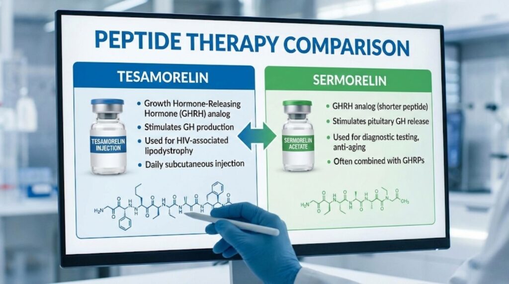 Tesamorelin vs Sermorelin